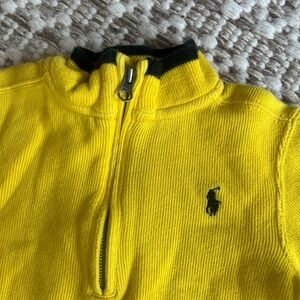 Ralph Lauren Bright Yellow Quarter-Zip Pullover
